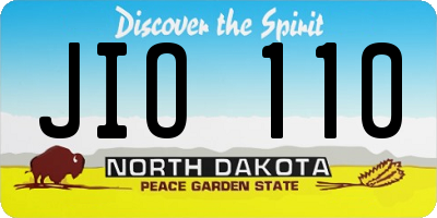ND license plate JIO110