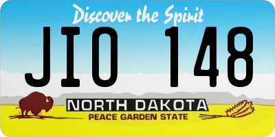 ND license plate JIO148