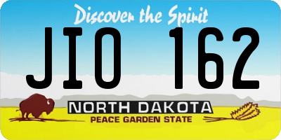 ND license plate JIO162