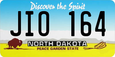 ND license plate JIO164