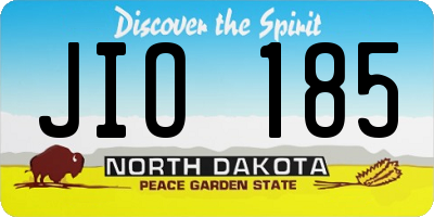 ND license plate JIO185