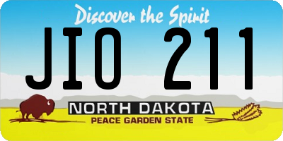ND license plate JIO211