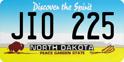 ND license plate JIO225