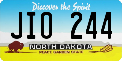 ND license plate JIO244