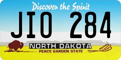ND license plate JIO284