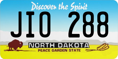 ND license plate JIO288