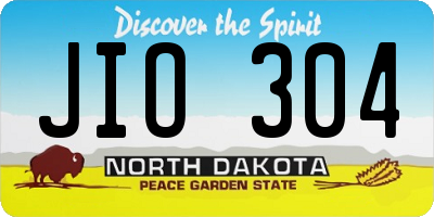 ND license plate JIO304