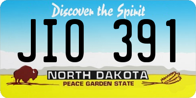 ND license plate JIO391