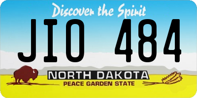 ND license plate JIO484