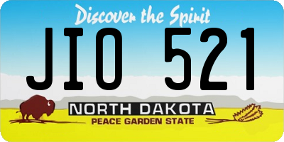 ND license plate JIO521