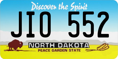 ND license plate JIO552