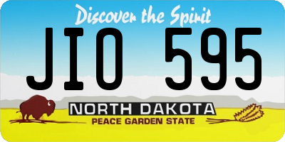 ND license plate JIO595
