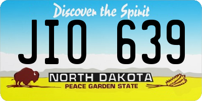 ND license plate JIO639
