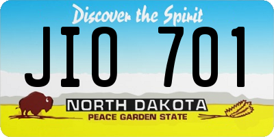 ND license plate JIO701