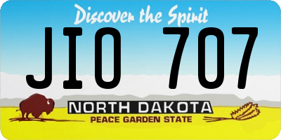 ND license plate JIO707