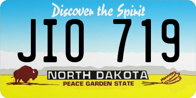 ND license plate JIO719