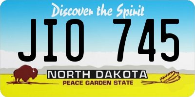 ND license plate JIO745