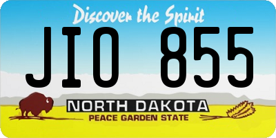 ND license plate JIO855