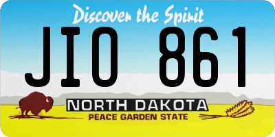 ND license plate JIO861