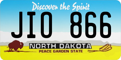 ND license plate JIO866