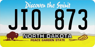 ND license plate JIO873