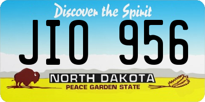 ND license plate JIO956