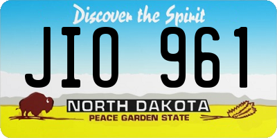 ND license plate JIO961