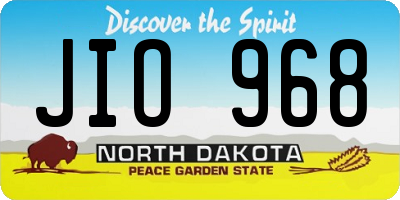 ND license plate JIO968