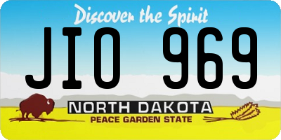 ND license plate JIO969