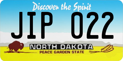 ND license plate JIP022