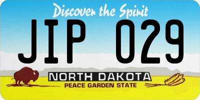 ND license plate JIP029