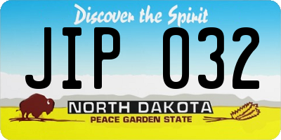 ND license plate JIP032
