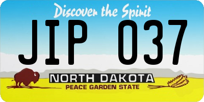 ND license plate JIP037
