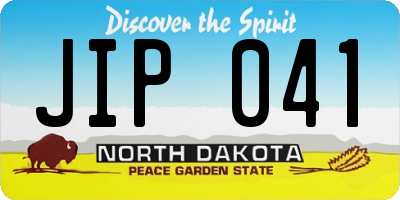ND license plate JIP041