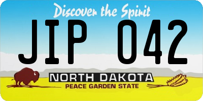 ND license plate JIP042