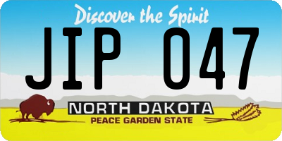 ND license plate JIP047