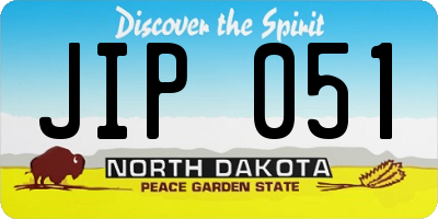 ND license plate JIP051