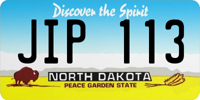 ND license plate JIP113