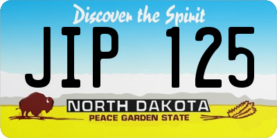 ND license plate JIP125