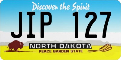 ND license plate JIP127