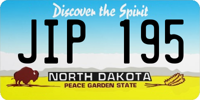 ND license plate JIP195