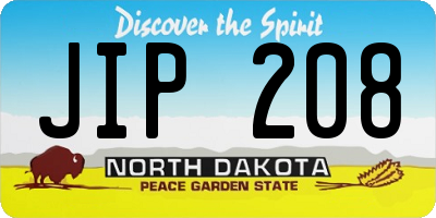 ND license plate JIP208