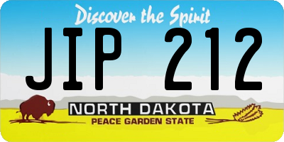 ND license plate JIP212
