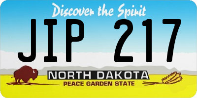 ND license plate JIP217