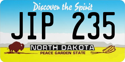 ND license plate JIP235