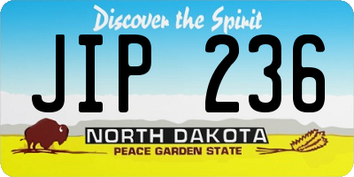 ND license plate JIP236