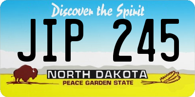 ND license plate JIP245