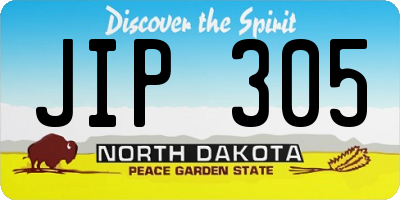 ND license plate JIP305
