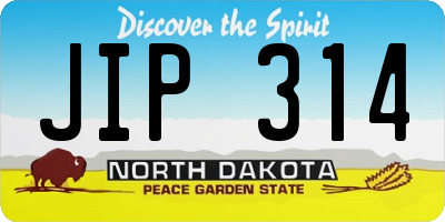 ND license plate JIP314