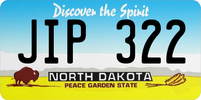 ND license plate JIP322